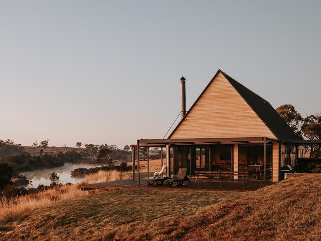 The north view of the Swan River Sanctuary lodge. Picture: Supplied for TasWeekend travel story. MUST CREDIT Stu Gibson. ONE-TIME USE only for re-use contact TasWeekend editor Kirsty Eade