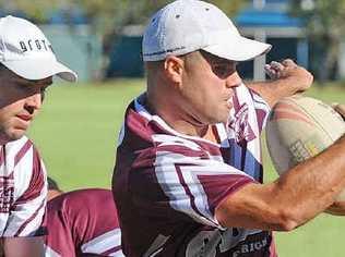 Queensland over-30s skipper Brendan Powell looks for a gap. Picture: Warren Lynam