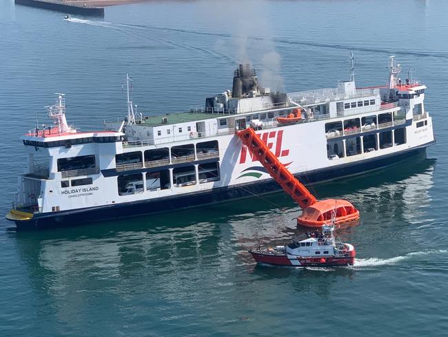 Passengers and crew aboard the ferry connecting Nova Scotia and Prince Edward Island in Canada were forced to evacuate on Friday after a fire broke out in the vesselâs engine room.