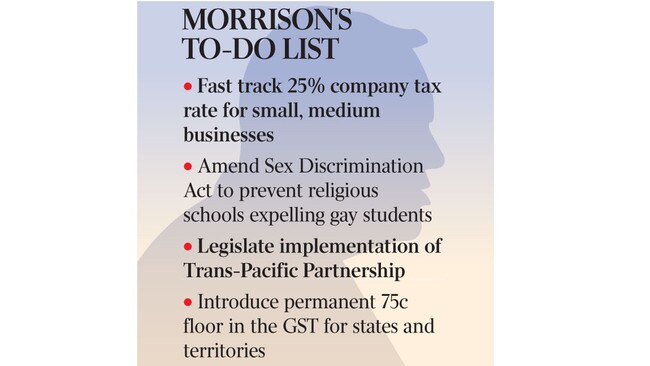 Morrison's to-do list graphic for the Australian