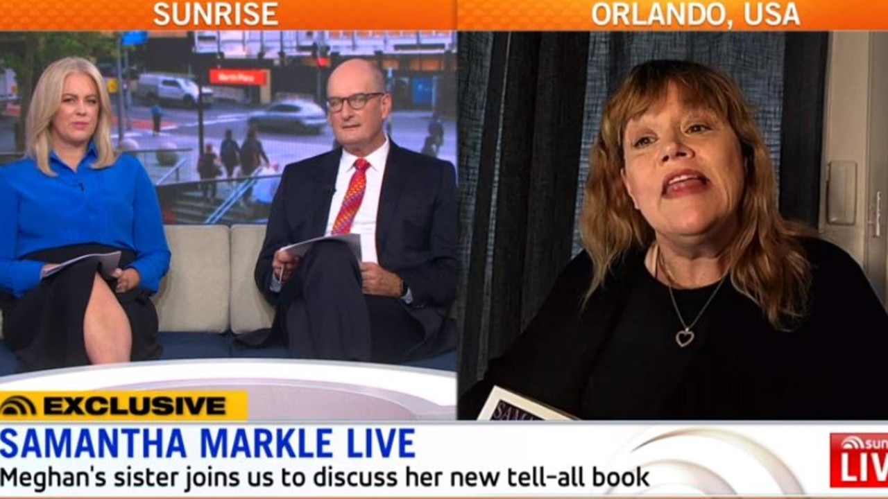 Samantha Markle speaks on Sunrise.
