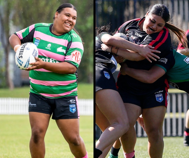 Yilllara Widders and Shyla Mundine of Redfern All Blacks