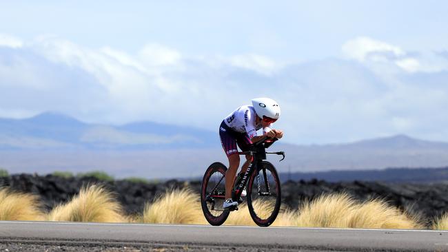 Sarah Crowley of Australia competes in the Ironman World Championships in Hawaii. Picture: TOM PENNINGTON/GETTY IMAGES