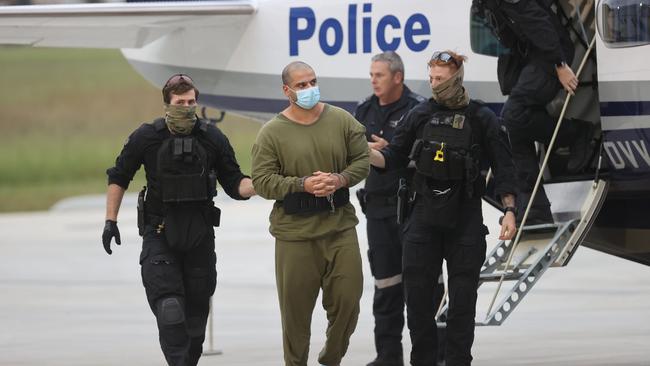 Baluch arriving at Bankstown Airport in Sydney after an extradition flight into a Sydney. Picture: Richard Dobson