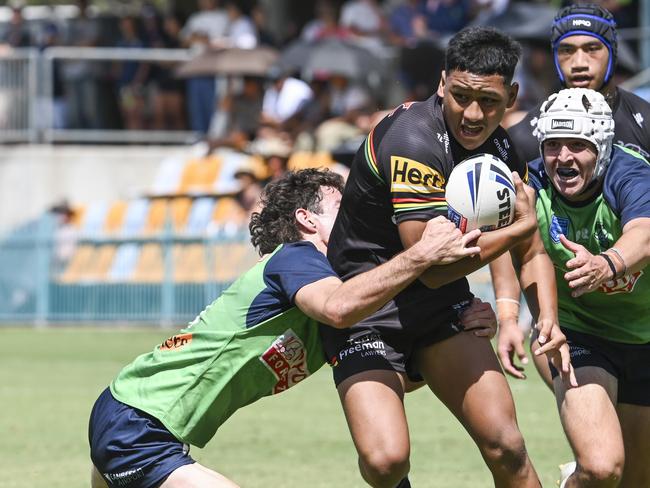 CANBERRA, AUSTRALIA, NewsWire Photos. MARCH 9, 2024: UNE Harold Matthews Cup - NSWRL Junior Reps Round Six Canberra Raiders vs Penrith Panthers at Raiders Belconnen in Canberra. Picture: NCA NewsWire / Martin Ollman