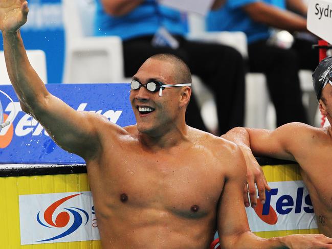 Geoff Huegill returned to the pool after his first retirement and went on to win gold at the Delhi Commonwealth Games.