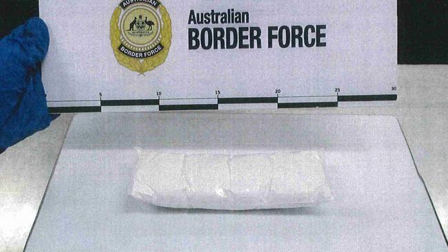 Images tendered to the court of drugs smuggled into Australia.