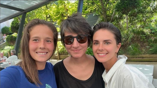 Russian tennis player Daria Kasatkina, singer Zemfira, and Olympic figure skater Natalia Zabiiako. Photo: Instagram