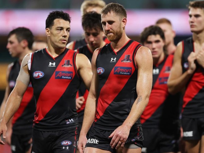 Brad Scott says the Bombers owe former skipper Dyson Heppell a debt of gratitude. Picture: Matt King/AFL Photos/via Getty Images