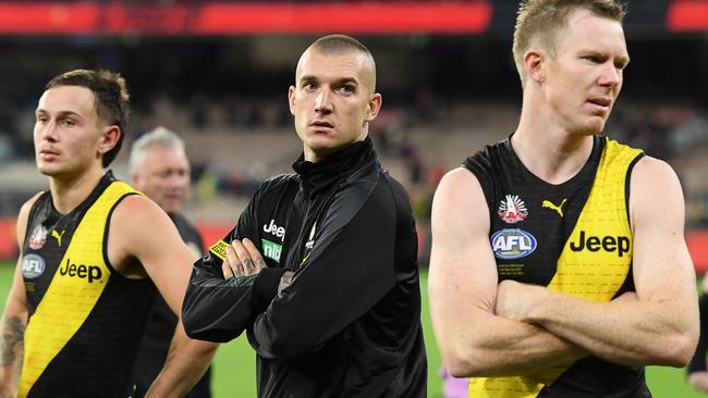 Dustin Martin missed Round 7 due to concussion and used the time off to see his dad, Shane, in New Zealand. Picture: Quinn Rooney/Getty Images