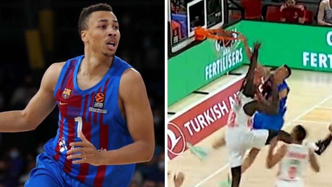 Dante Exum's monster dunk in the EuroLeague.