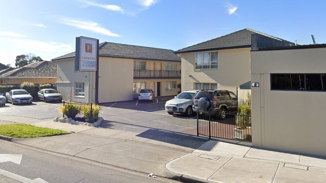 Fawkner Airport Motor Inn, now under new management and trading under a different name, where fraudsters David Stakic and Apostolos Lapatis befriended the business owners Robin and Roslyn Nagorcka.