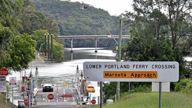 Lower Portland Ferry operating at Lower Portland on Tuesday, April 16. Local residents would be impacted by the closure of the Lower Portland Ferry. Picture: AAP IMAGE / Troy Snook