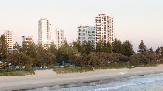 The Main Beach skyline on the Gold Coast, with the addition of an 18-level tower on The Lark cafe site.