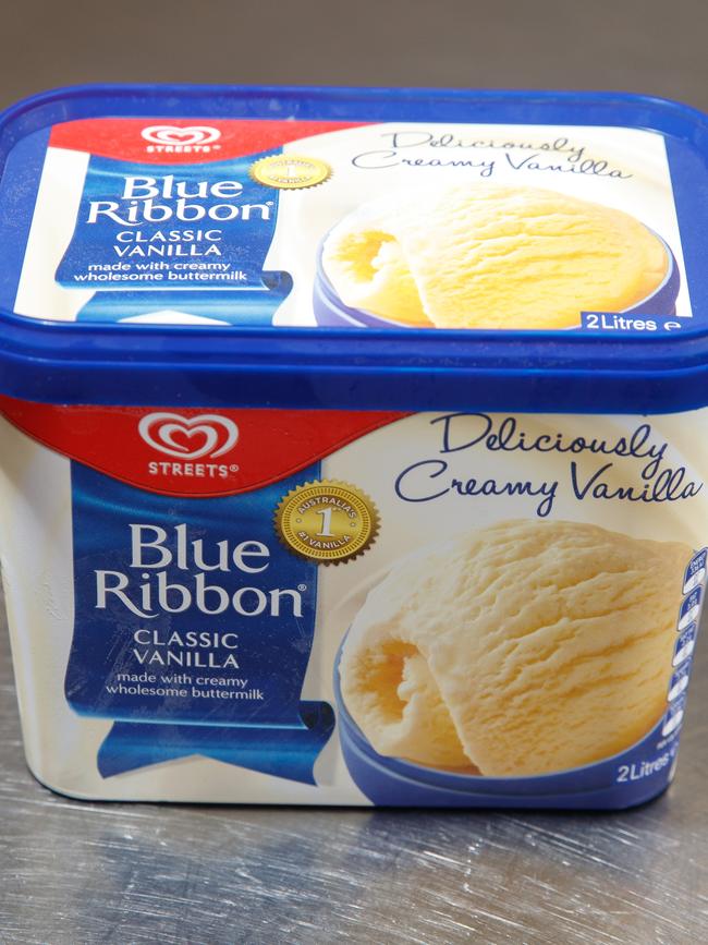 1/2/19 Source SA Cover The vanilla ice-creams - our panel tastes all the supermarket tubs.Blue Ribbon. Picture MATT TURNER.