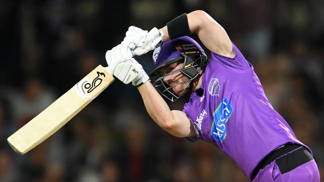 Mac Wright in action for the Hurricanes during the Big Bash. Picture: Getty Images