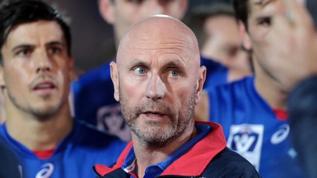 Footscray coach Steve Grace was left disappointed by his side’s last term. Picture: Mark Dadswell