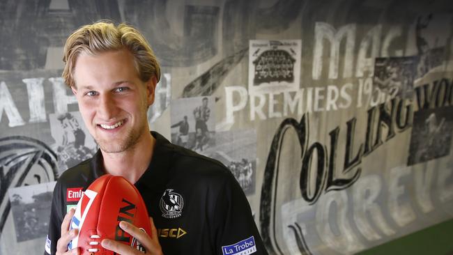 Collingwood FC has signed up former Australian Boomer Tom Wilson as a category B Rookie at the Holden Centre. Picture: David Caird