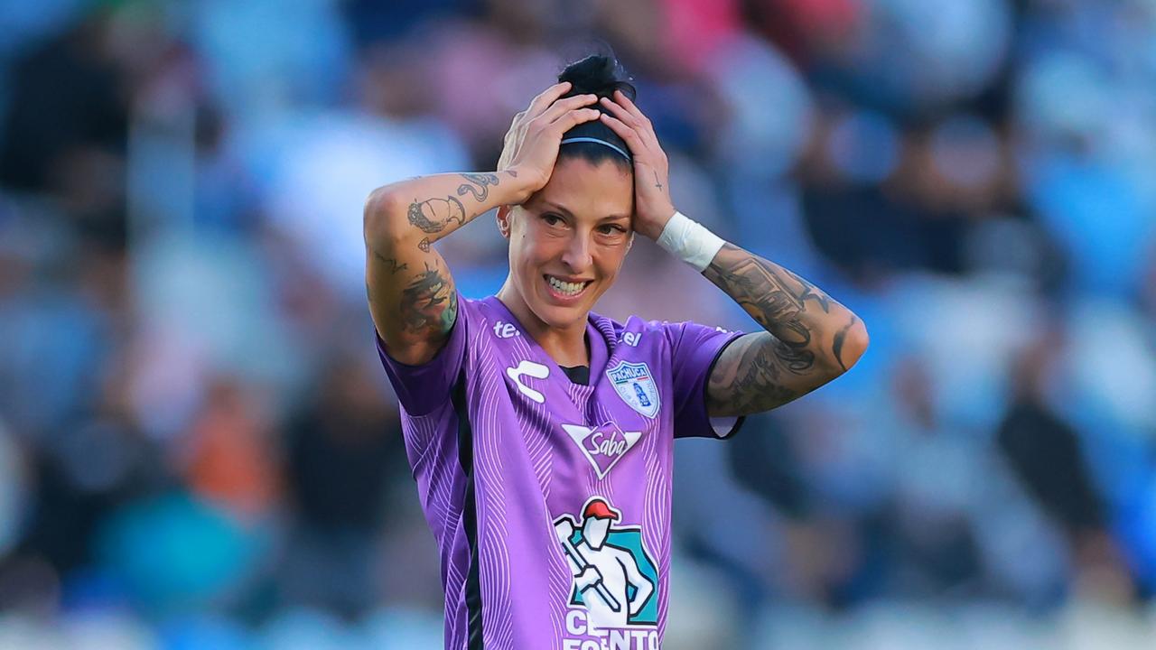 Jenni Hermoso has played in Mexico since the World Cup, but has been left out of the national team. Photo by Hector Vivas/Getty Images.