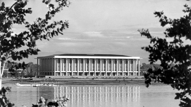 Canberra’s National Library, the first building in the cultural precinct. Picture: Max Dupain