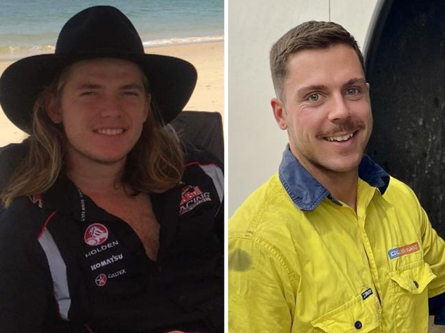 Lleyton Bartlett (left) and Aaron Pitt (right) were killed by Kelly Liddicoat while they were repairing a broken down bus at Woombye on April 21, 2022.
