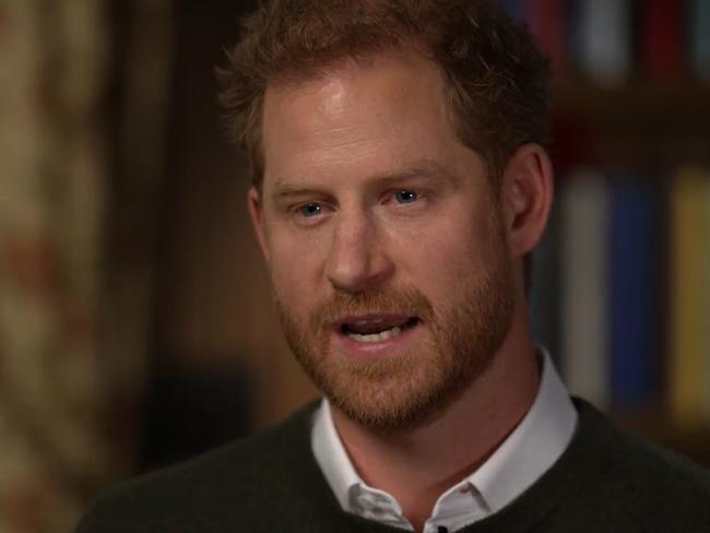 Harry has made a series of damaging allegations against the royal family during his PR blitz. Picture: CBS