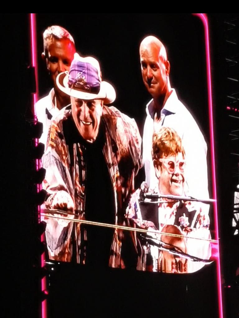 Molly and Elton onstage.