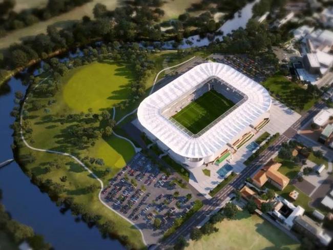 An artists impression of the new Parramatta stadium set for construction in 2017.