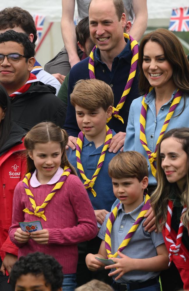 The Wales’ taking part in the Big Help Out, during a visit to the 3rd Upton Scouts Hut in Slough on May 8, 2023. (Photo by Daniel Leal – WPA Pool/Getty Images).