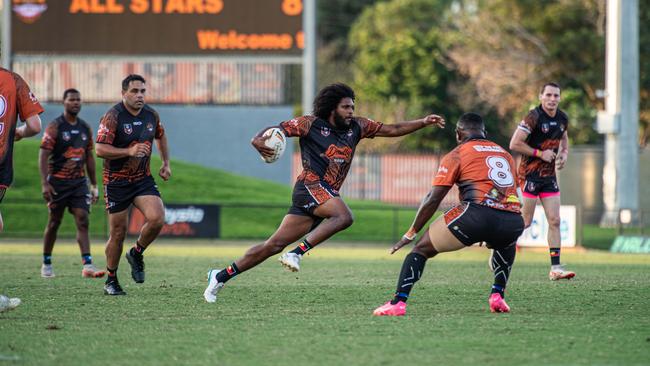 Caleb Niki at the 2024 Deadly Cup Carnival between the Indigenous All Stars and Territory All Stars. Picture: Pema Tamang Pakhrin