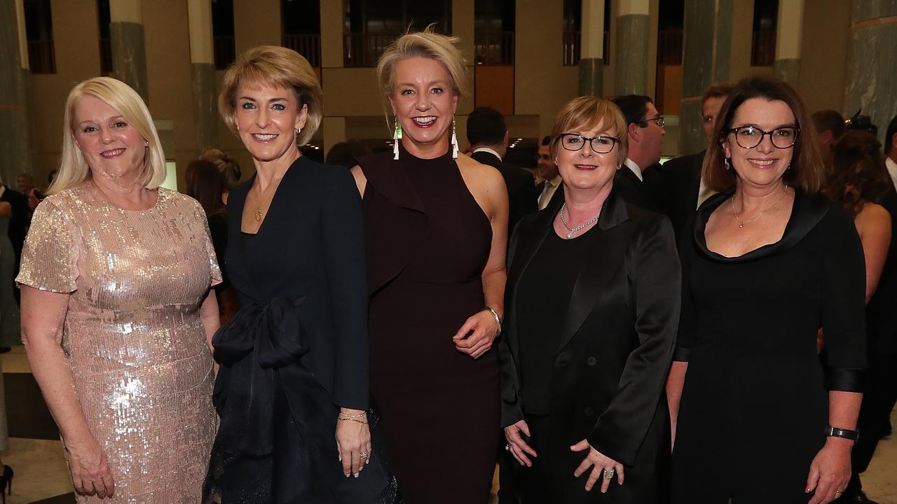 Karen Andrews, Michaelia Cash, Bridget McKenzie, Linda Reynolds and Anne Ruston. Picture: Kym Smith