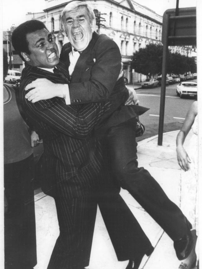 Lou Richards with Muhammad Ali.
