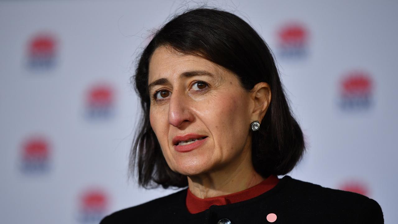 NSW Premier Gladys Berejiklian announced 110 new locally acquired cases. Picture: NCA NewsWire/Joel Carrett