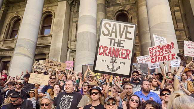 Up to 3000 people rallied on Sunday to save the beloved live music venue. Picture: Matt Loxton