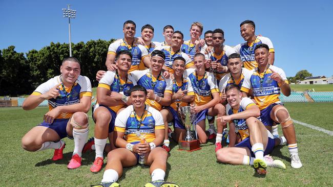 Patrician Brothers Blacktown are the 2020 NRL Schoolboy Cup champions. Picture: Richard Dobson