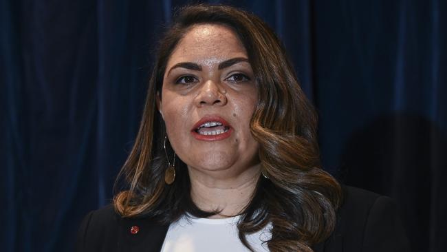 Senator Jacinta Nampijinpa Price addresses the National Press Club in Canberra. Picture: NCA NewsWire / Martin Ollman.