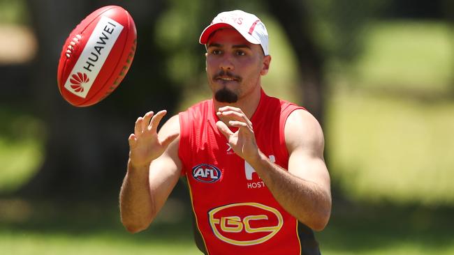 Izak Rankine at Gold Coast training. Picture: Getty Images