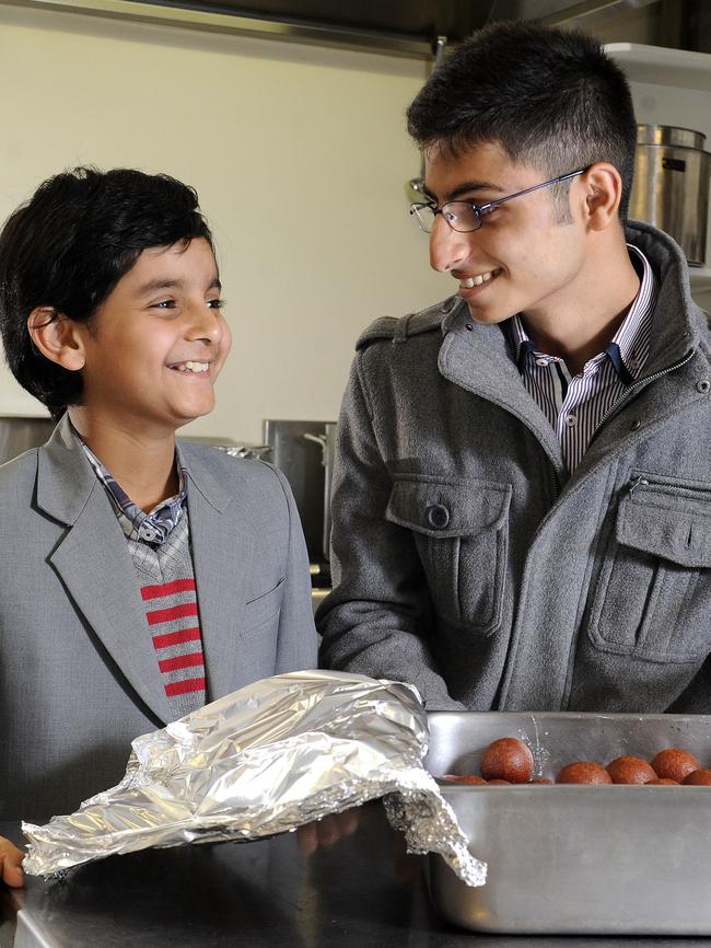 Umair Naveed, 10, and Muhammad Muslehuddin Chandio, 16. Picture: Noelle Bobrige