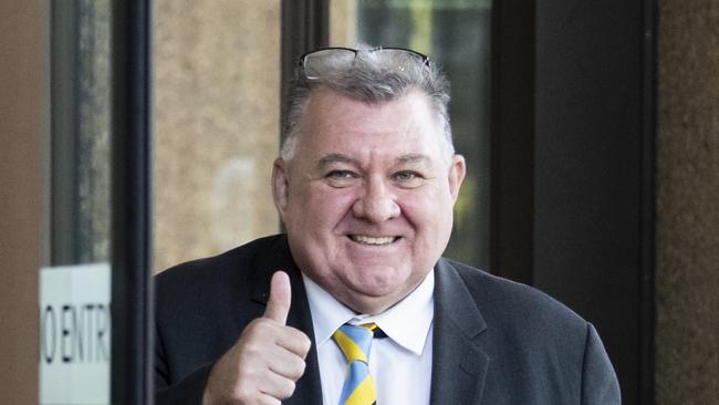 SYDNEY, AUSTRALIA,  NCA NewsWIRE, Monday, 10 July 2023.Craig Kelly pictured leaving Federal court. AEC v Craig Kelly Federal Trial, The AEC claims the ex-politician did "public harm" by displaying UAP posters before this year's federal election that did not properly display required details of the party. Picture: NCA NewsWIRE, Monique Harmer