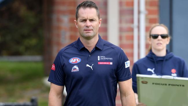 Leigh Clarke during his time as Oakleigh Chargers coach. Picture: Andy Brownbill