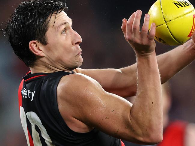 MELBOURNE, JULY 1, 2023: AFL Football Round 16 - Essendon V Port Adelaide at the MCG. Sam Weideman of the Bombers in action. Picture: Mark Stewart