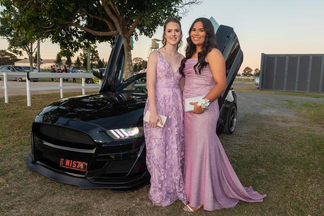 Sophie Montgomerie and Kamiah Smith at the Mirani State High School year 12 Formal.Picture: Michaela Harlow