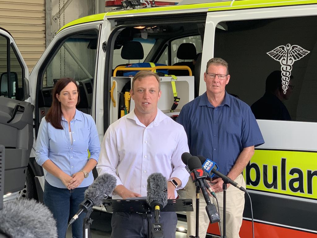 ELECTION PLEDGE: Deputy Premier and Minister for Health Steven Miles and Labor candidates for Keppel Brittany Lauga and Rockhampton Barry O'Rourke promised $5.5 million to build a brand new and expanded North Rockhampton Ambulance Station if re-elected on Friday morning.