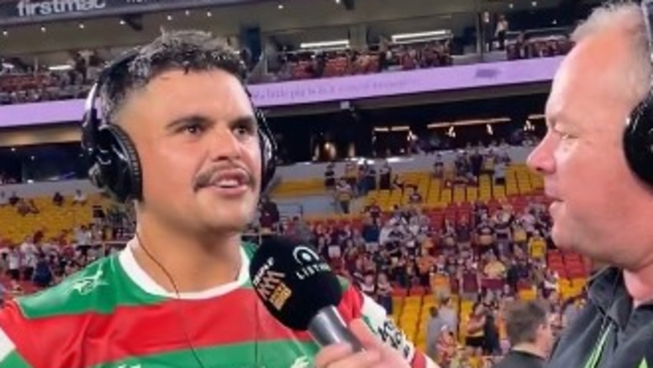 The NRL have warned their radio partners over Latrell Mitchell’s R-rated post-match interview. Picture: NRL Photos