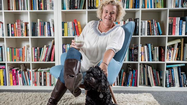 Susannah McFarlane with a non-alcoholic gin and tonic after giving up booze entirely 6 months ago after realising she was drinking too much, too often. Picture: Jake Nowakowski