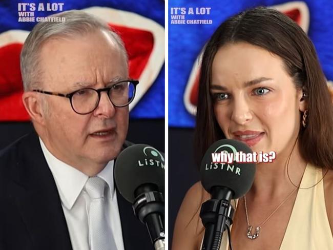 Abbie Chatfield has made a major admission that has 'the potential for backlash' during an interview with Prime Minister Anthony Albanese, as Australia waits for him to call the federal election. Picture: TikTok/@abbiechatfield