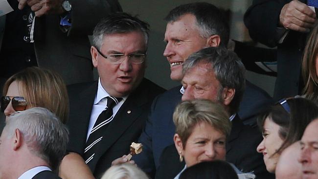 Eddie McGuire and Graeme Allan. Picture: Wayne Ludbey