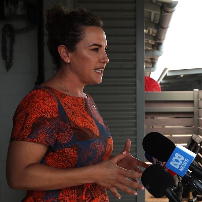 Chief Minister Lia Finocchiaro and NT Police Commissioner Michael Murphy touring the Peter McAulay Centre Berrimah watch house. Picture: Zizi Averill