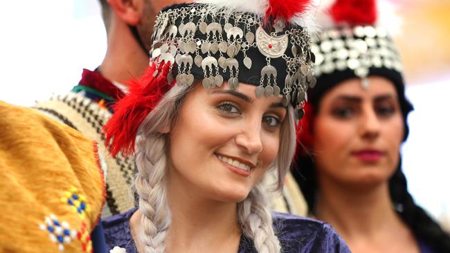 Assyrian Khabour Dance group member Mariam Warda. Picture: Angelo Velardo
