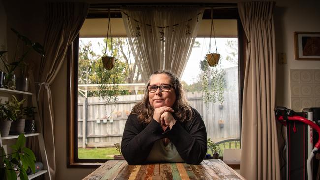 Cervical cancer survivor Tracey Pickett at home in Highton. Picture: Brad Fleet